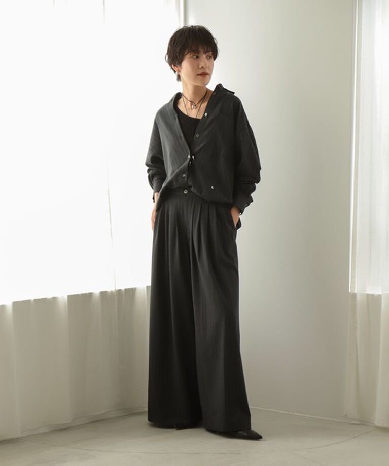 NOLLEY'S「◇【WEB限定サイズあり】《セットアップ対応》ウォッシャブルMannishワイドパンツ」|その他|