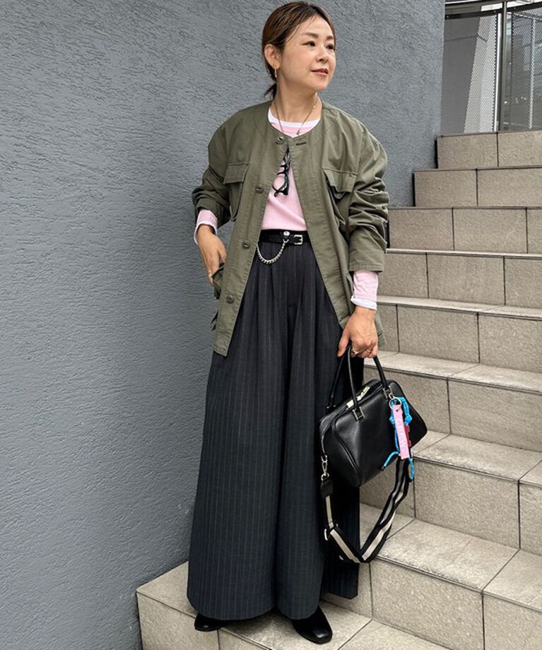 NOLLEY'S「◇【WEB限定サイズあり】《セットアップ対応》ウォッシャブルMannishワイドパンツ」|その他|