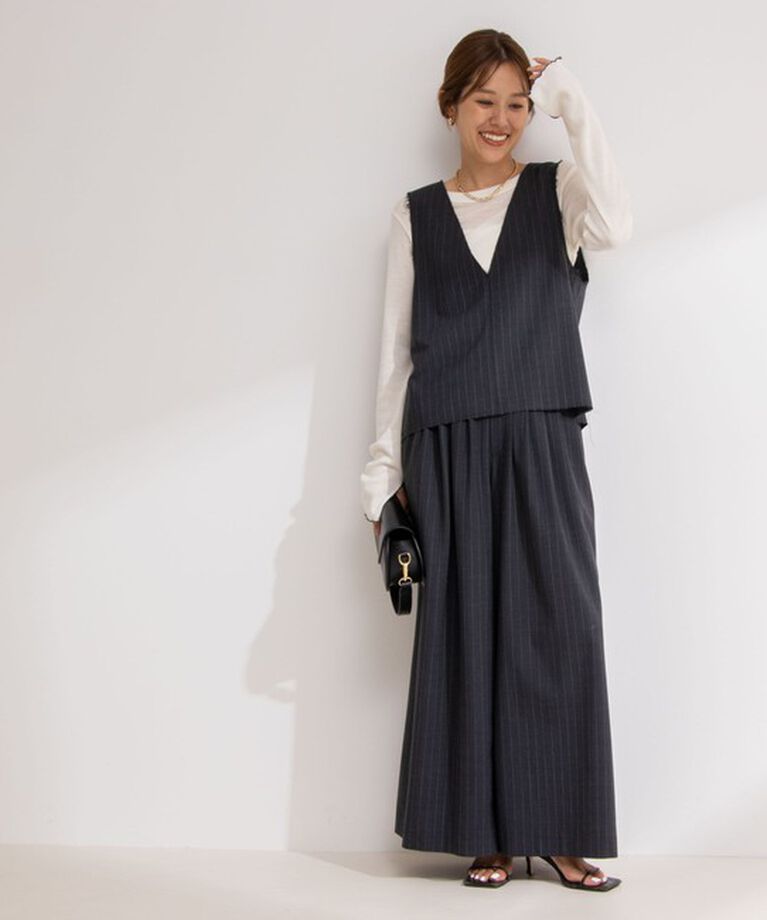 NOLLEY'S「◇【WEB限定サイズあり】《セットアップ対応》ウォッシャブルMannishワイドパンツ」|その他|