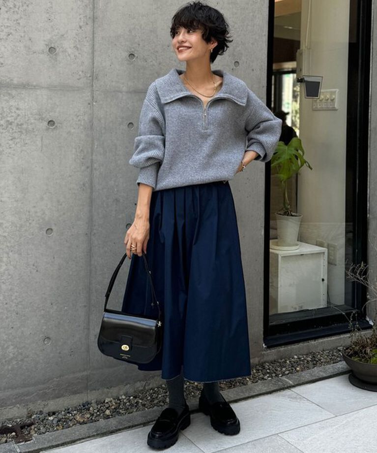 NOLLEY'S「【WEB限定カラーあり】ウォッシャブルリバーシブルタフタスカート」|スカート|