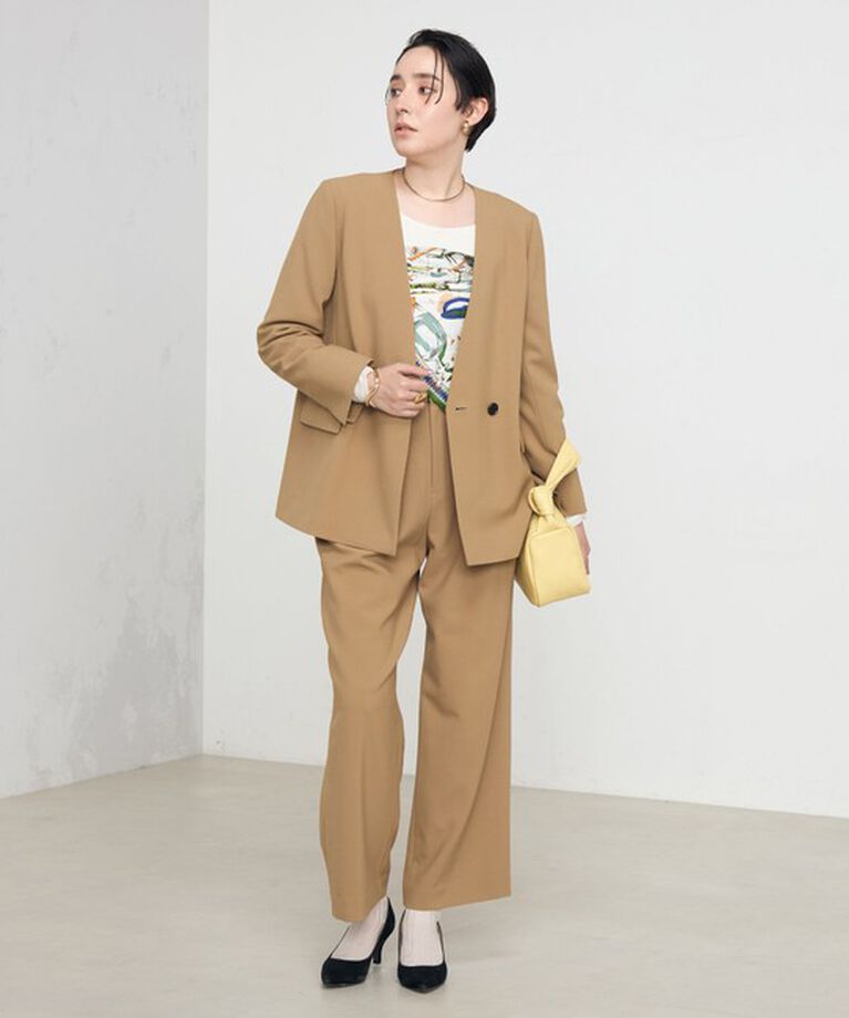NOLLEY'S「《セットアップ対応》プレミアムストレッチ２タックワイドパンツ」|その他|