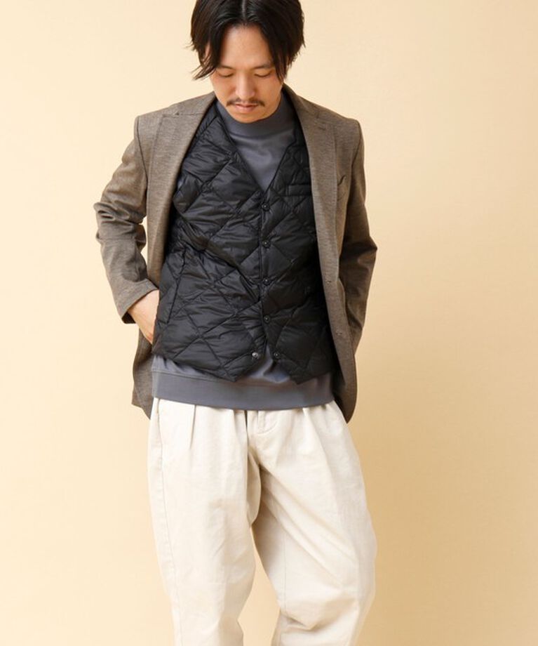 NOLLEY'S goodman「《ビジカジ対応》【TAION/タイオン】シングルスナップボタン ダウンジレ 24AW」|ダウンベスト・ベスト|