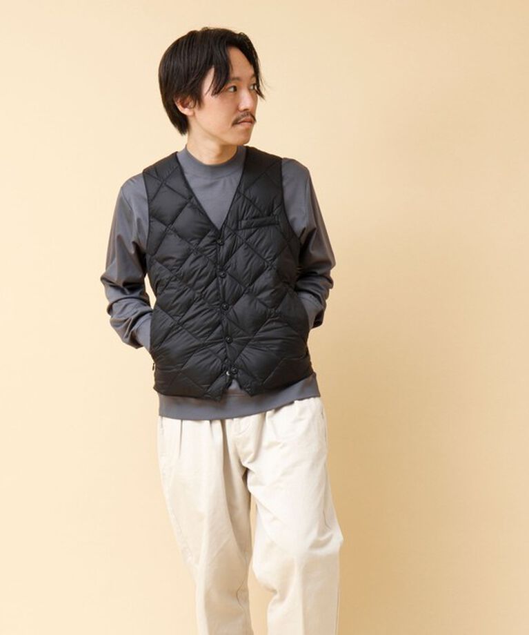 NOLLEY'S goodman「《ビジカジ対応》【TAION/タイオン】シングルスナップボタン ダウンジレ 24AW」|ダウンベスト・ベスト|