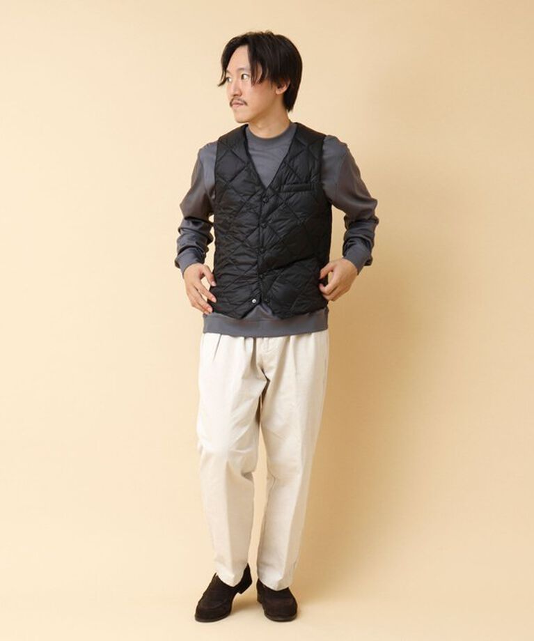 NOLLEY'S goodman「《ビジカジ対応》【TAION/タイオン】シングルスナップボタン ダウンジレ 24AW」|ダウンベスト・ベスト|