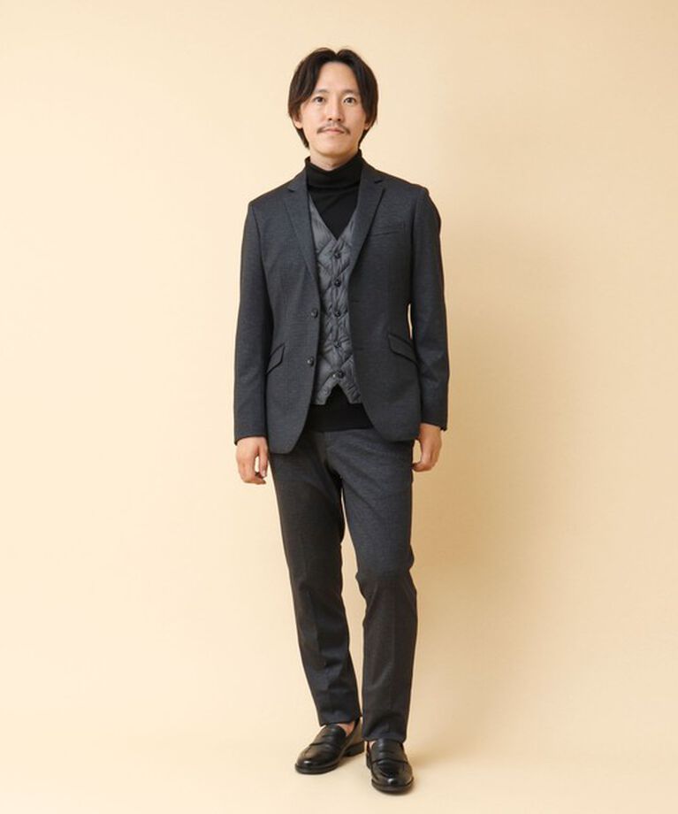 NOLLEY'S goodman「《ビジカジ対応》【TAION/タイオン】シングルスナップボタン ダウンジレ 24AW」|ダウンベスト・ベスト|