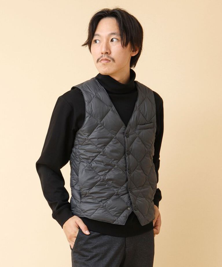 NOLLEY'S goodman「《ビジカジ対応》【TAION/タイオン】シングルスナップボタン ダウンジレ 24AW」|ダウンベスト・ベスト|