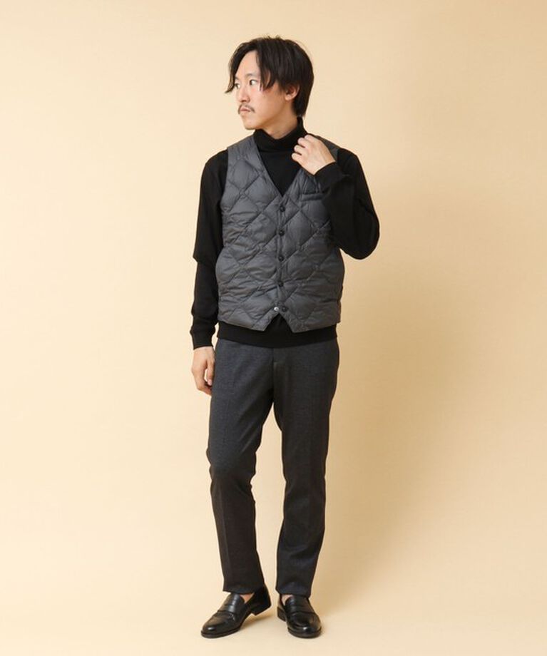 NOLLEY'S goodman「《ビジカジ対応》【TAION/タイオン】シングルスナップボタン ダウンジレ 24AW」|ダウンベスト・ベスト|
