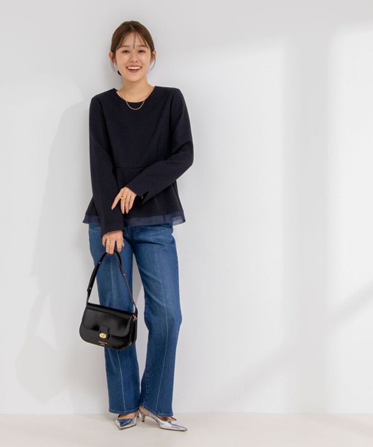 NOLLEY'S「《セットアップ対応》ウォッシャブルウール調ペプラムブラウス」|シャツ・ブラウス|