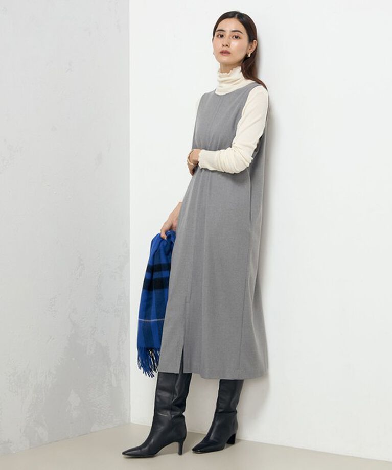 NOLLEY'S「《セットアップ対応》ウォッシャブル両面起毛2WAYワンピース」|ワンピース|ミディアムグレー