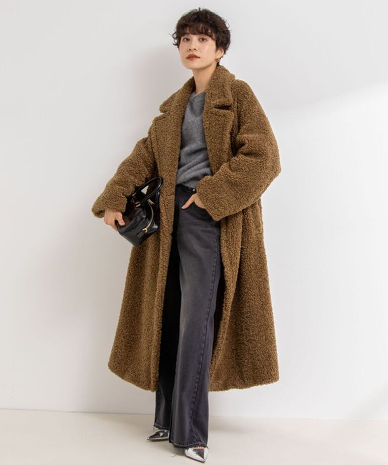 NOLLEY'S sophi「フェイクテディファーロングコート」|ダッフルコート|