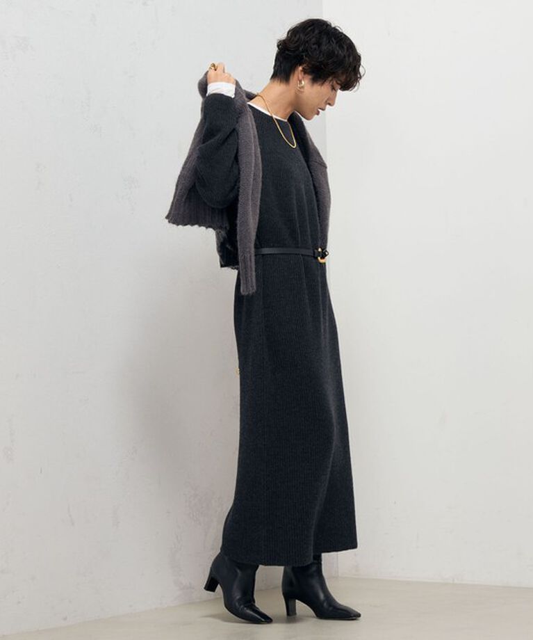 NOLLEY'S「ウォッシャブルカールカール求心柄ニットワンピース」|ワンピース|