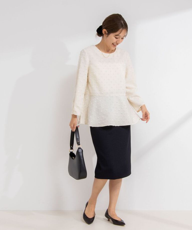 NOLLEY'S sophi「《セットアップ対応》ウォッシャブルウール調サージセミタイトスカート」|タイト|
