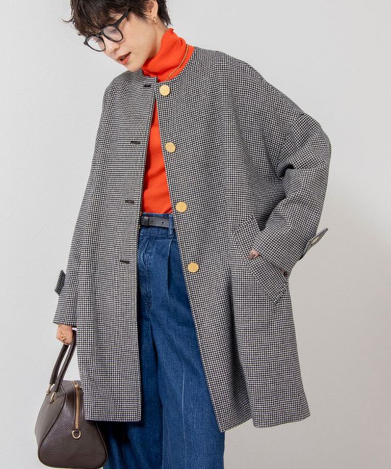 NOLLEY'S「【TRADITIONAL WEATHERWEAR】MALTON NO COLLAR」|ノーカラーコート|グレー系その他