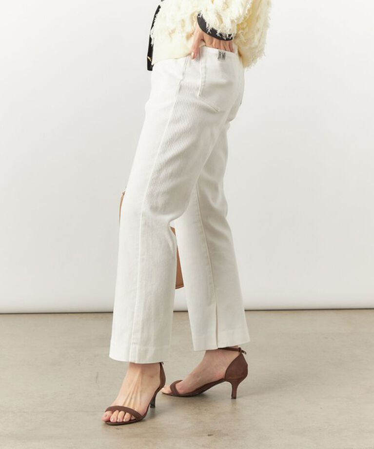 Rie Miller「【RM denim】スリットクロップドハイウエストデニム」|デニム|
