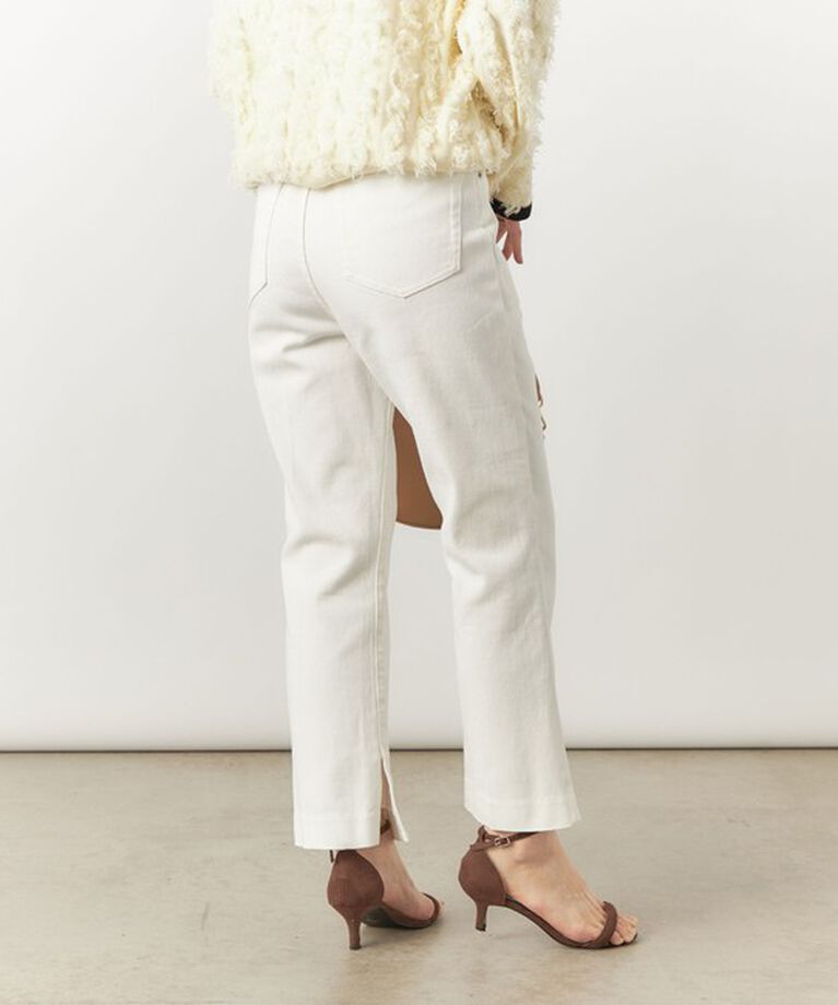 Rie Miller「【RM denim】スリットクロップドハイウエストデニム」|デニム|