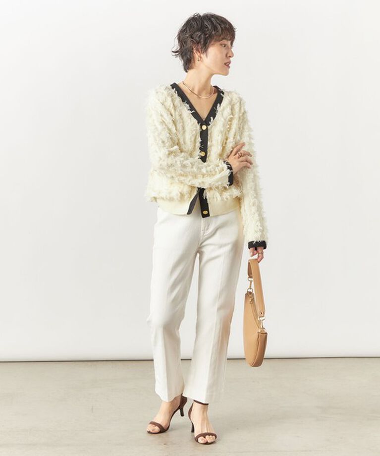 Rie Miller「【RM denim】スリットクロップドハイウエストデニム」|デニム|