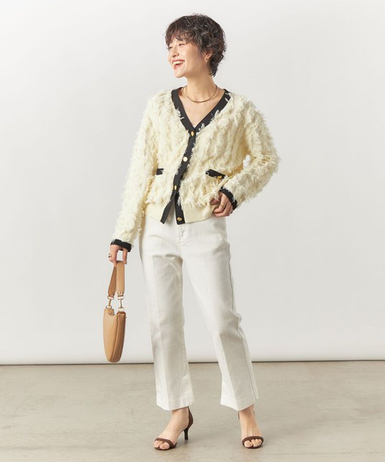 Rie Miller「【RM denim】スリットクロップドハイウエストデニム」|デニム|