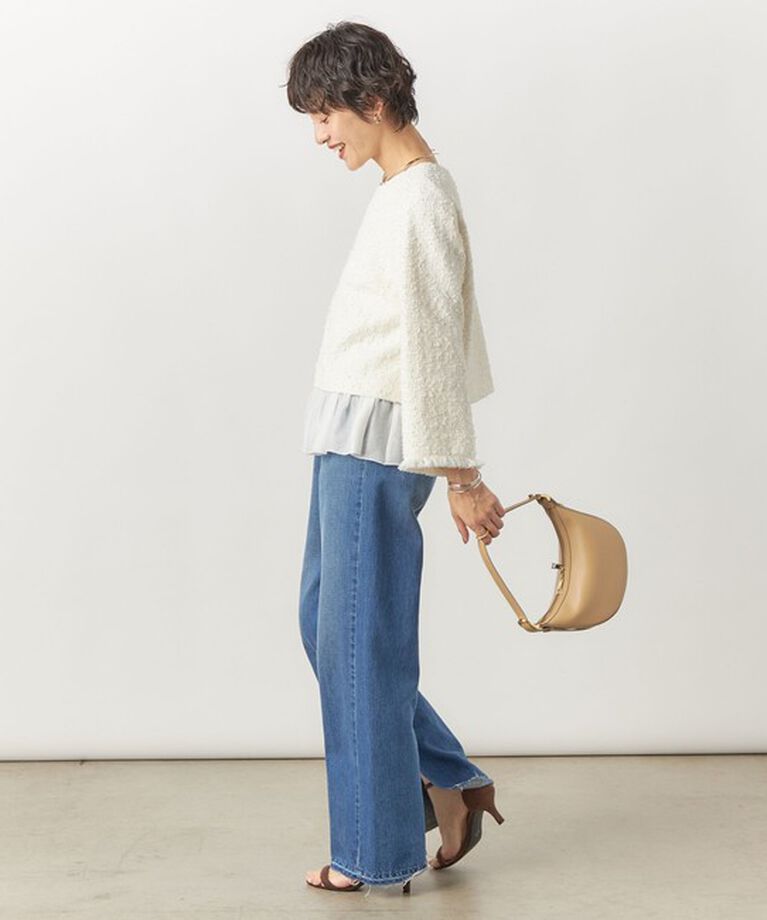 Rie Miller「【RM denim】スリットフレアハイウエストデニム」|デニム|