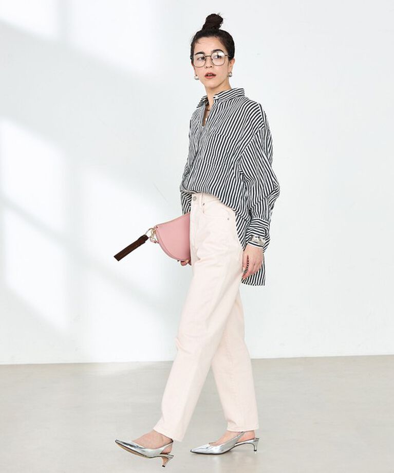 Rie Miller「【RM denim】ハイウエストスリムテーパードデニム」|デニム|
