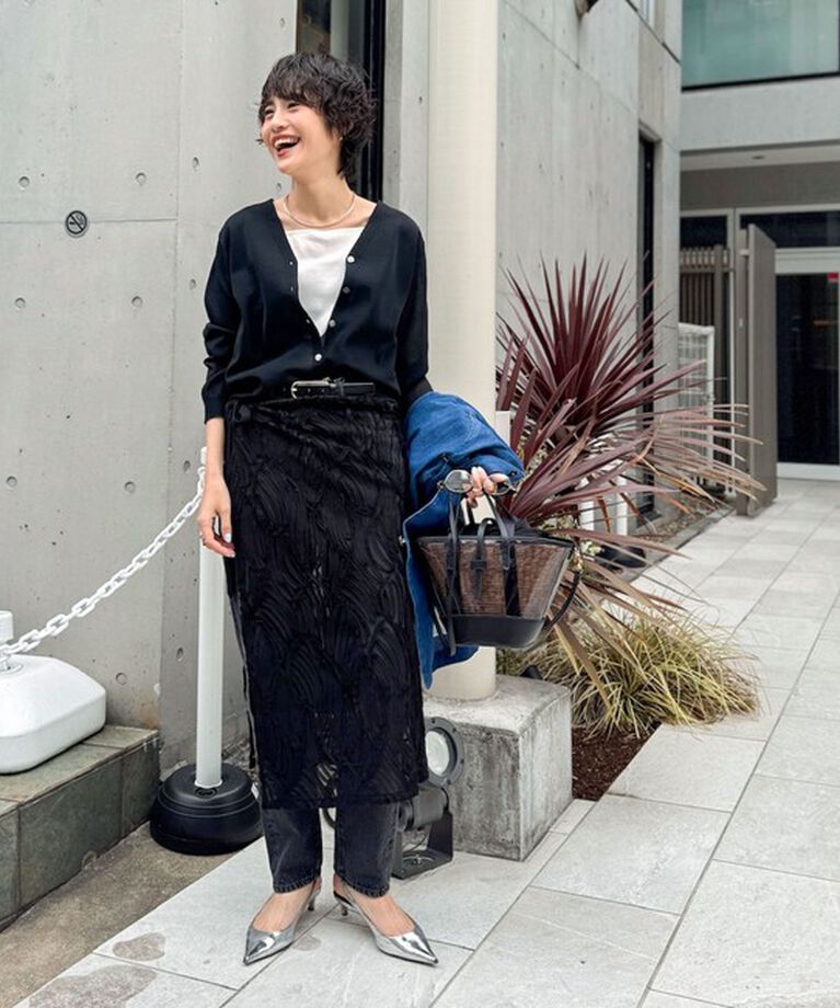 Rie Miller「【RM denim】ハイウエストスリムテーパードデニム」|デニム|