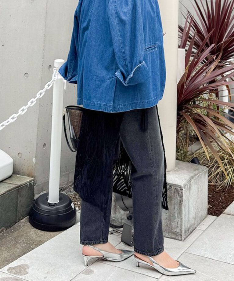 Rie Miller「【RM denim】ハイウエストスリムテーパードデニム」|デニム|