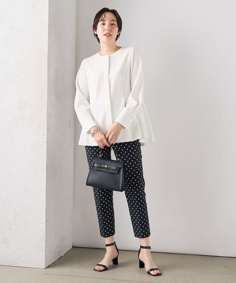 NOLLEY'S「《セットアップ対応》ウォッシャブルカットジョーゼットサイドタック2WAYブラウス」|シャツ・ブラウス|