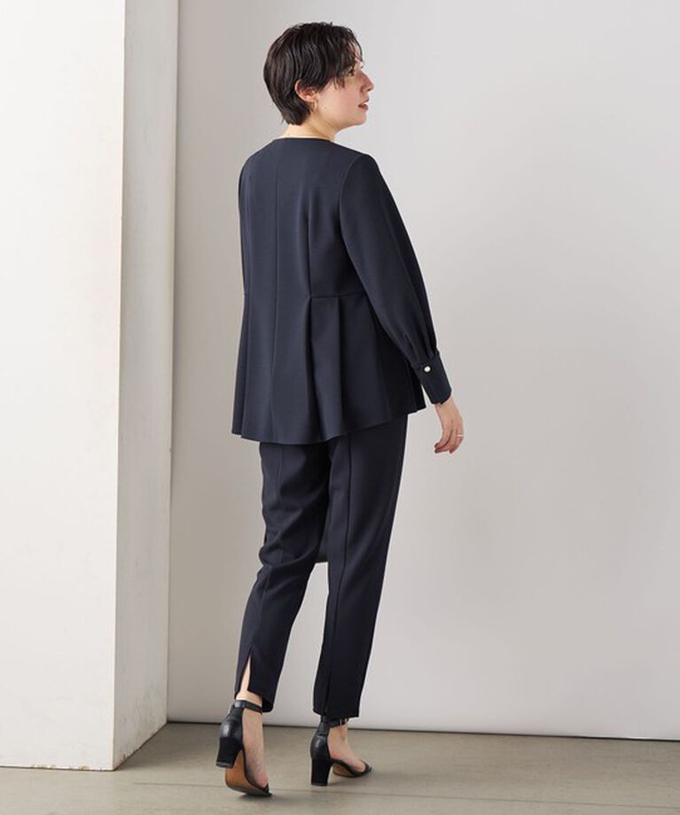 NOLLEY'S「《セットアップ対応》ウォッシャブルカットジョーゼットサイドタック2WAYブラウス」|シャツ・ブラウス|