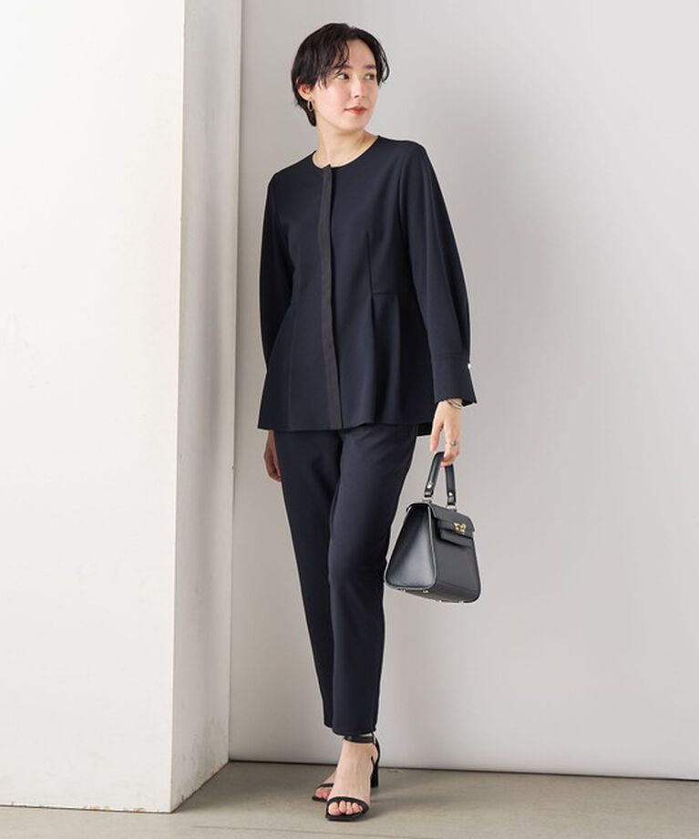 NOLLEY'S「《セットアップ対応》ウォッシャブルカットジョーゼットサイドタック2WAYブラウス」|シャツ・ブラウス|