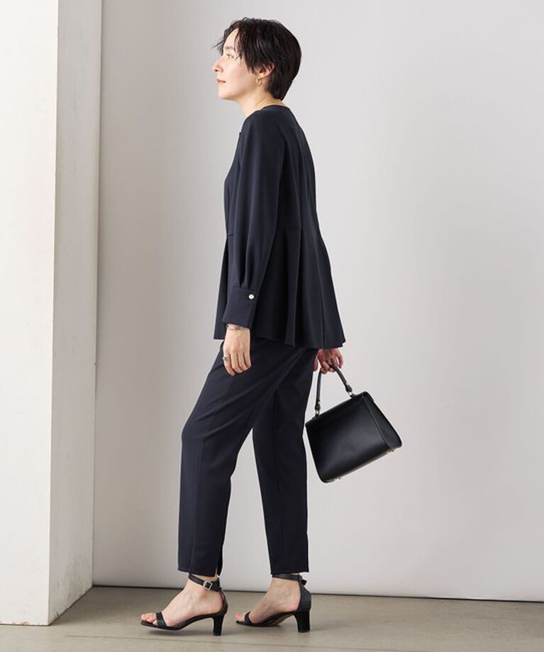 NOLLEY'S「《セットアップ対応》ウォッシャブルカットジョーゼットサイドタック2WAYブラウス」|シャツ・ブラウス|