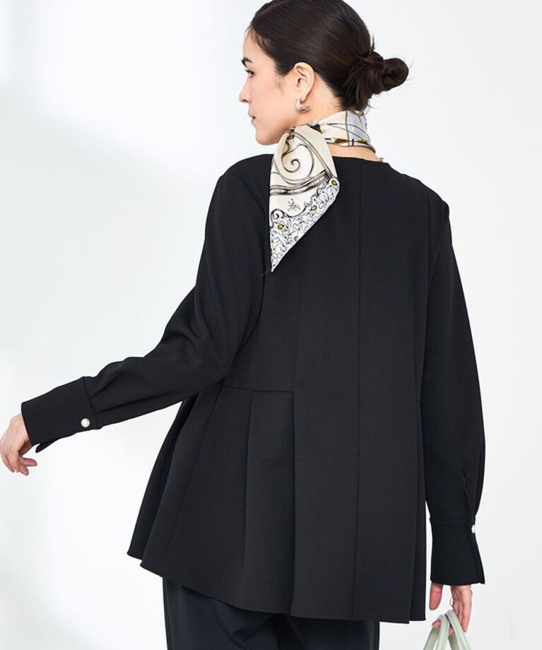 NOLLEY'S「《セットアップ対応》ウォッシャブルカットジョーゼットサイドタック2WAYブラウス」|シャツ・ブラウス|
