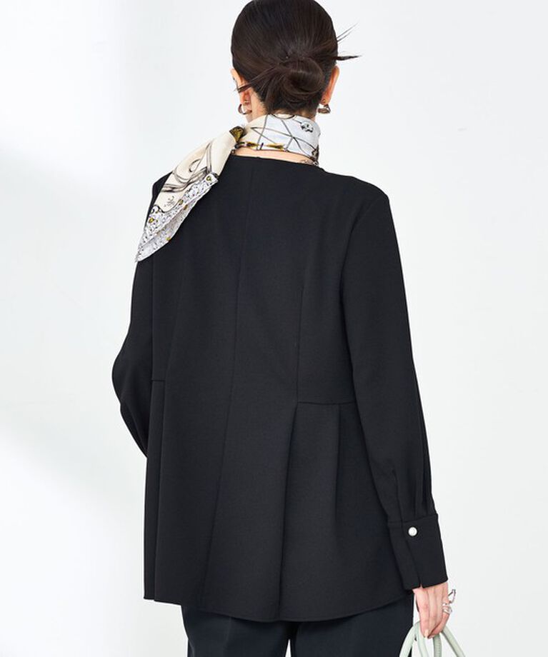 NOLLEY'S「《セットアップ対応》ウォッシャブルカットジョーゼットサイドタック2WAYブラウス」|シャツ・ブラウス|