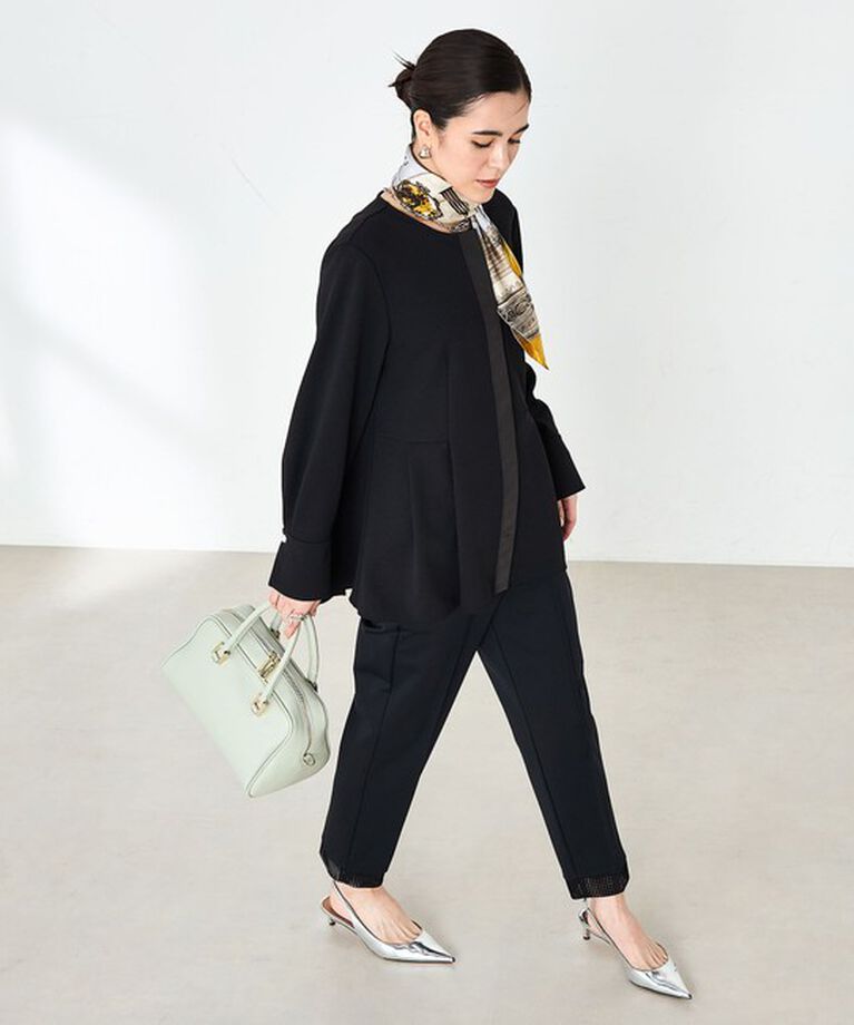 NOLLEY'S「《セットアップ対応》ウォッシャブルカットジョーゼットサイドタック2WAYブラウス」|シャツ・ブラウス|
