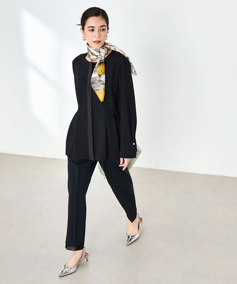 NOLLEY'S「《セットアップ対応》ウォッシャブルカットジョーゼットサイドタック2WAYブラウス」|シャツ・ブラウス|