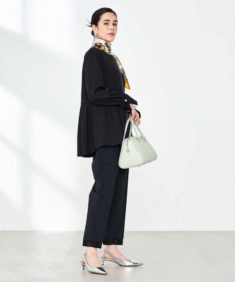 NOLLEY'S「《セットアップ対応》ウォッシャブルカットジョーゼットサイドタック2WAYブラウス」|シャツ・ブラウス|