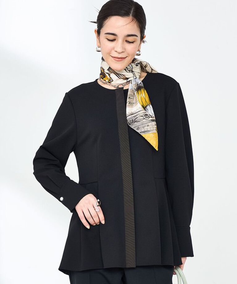 NOLLEY'S「《セットアップ対応》ウォッシャブルカットジョーゼットサイドタック2WAYブラウス」|シャツ・ブラウス|