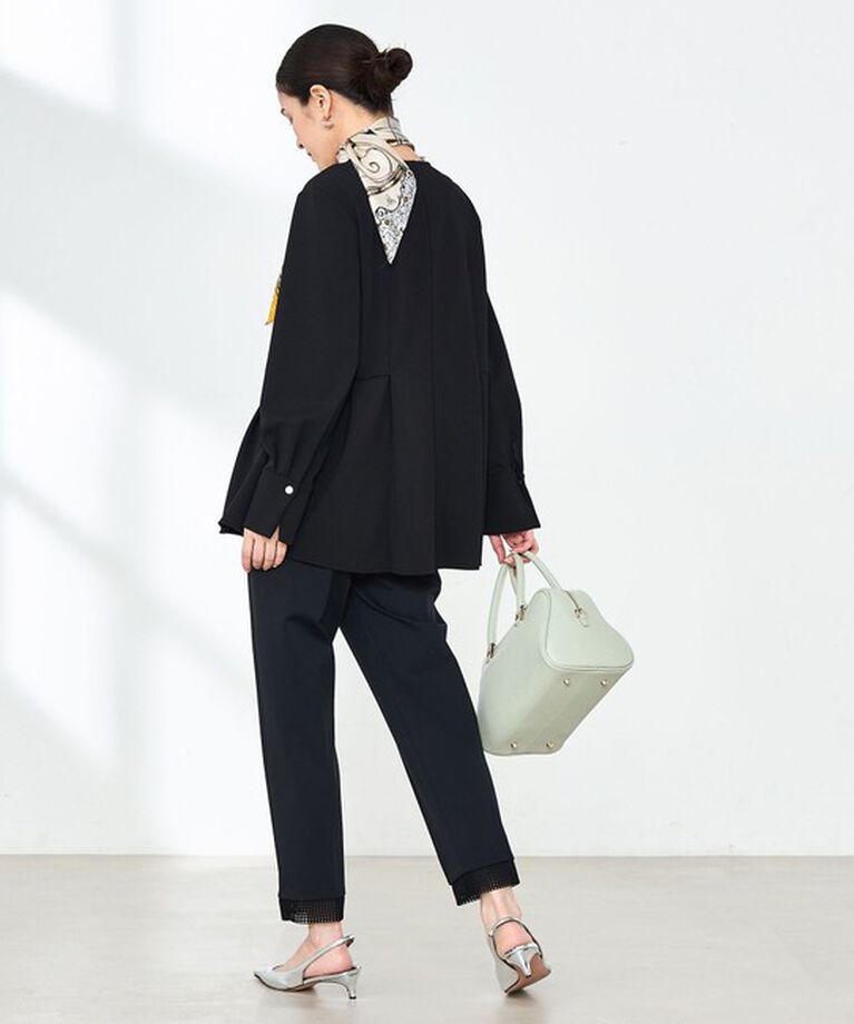 NOLLEY'S「《セットアップ対応》ウォッシャブルカットジョーゼットサイドタック2WAYブラウス」|シャツ・ブラウス|