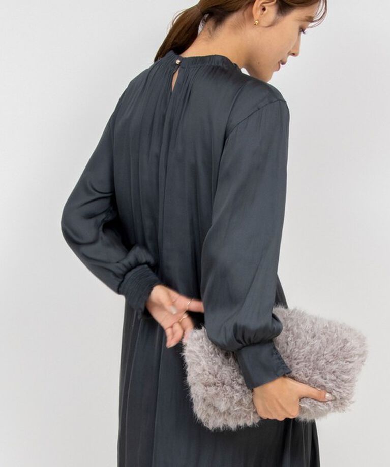 NOLLEY'S sophi「ウォッシャブル割織サテンギャザーワンピース」|ワンピース|