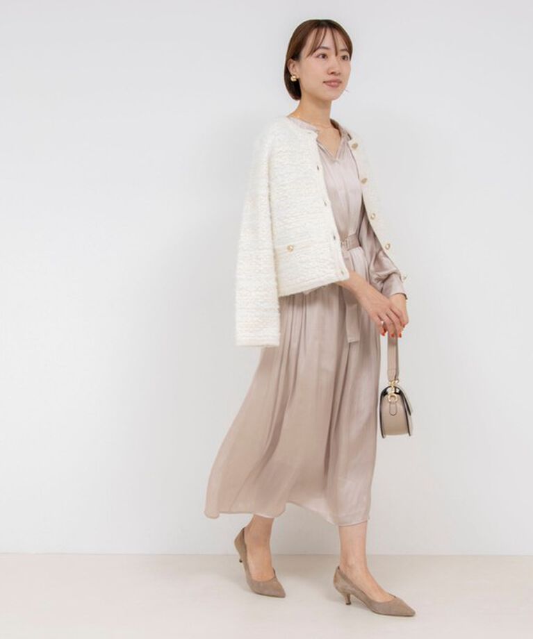 NOLLEY'S sophi「ウォッシャブル割織サテンギャザーワンピース」|ワンピース|