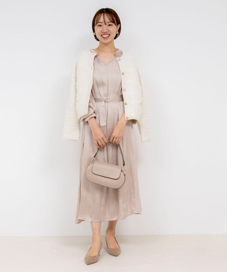 NOLLEY'S sophi「ウォッシャブル割織サテンギャザーワンピース」|ワンピース|