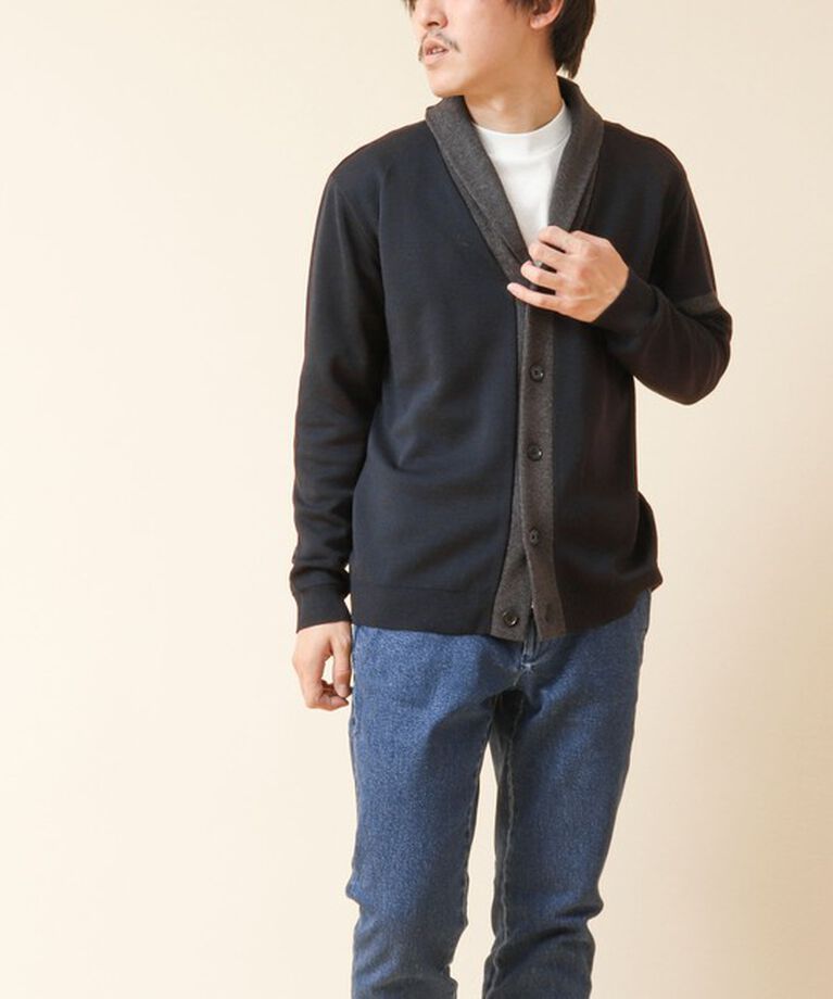 NOLLEY'S goodman「《デオドラント加工》ミラノリブ ショールカラーカーディガン 24AW」|カーディガン|