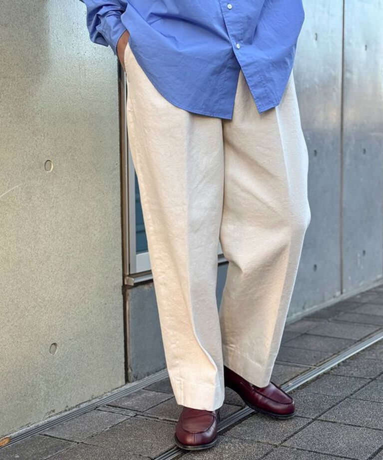 WORK ABOUT「NSOK デニム2タックワイドパンツ 25SS」|デニム|キナリ