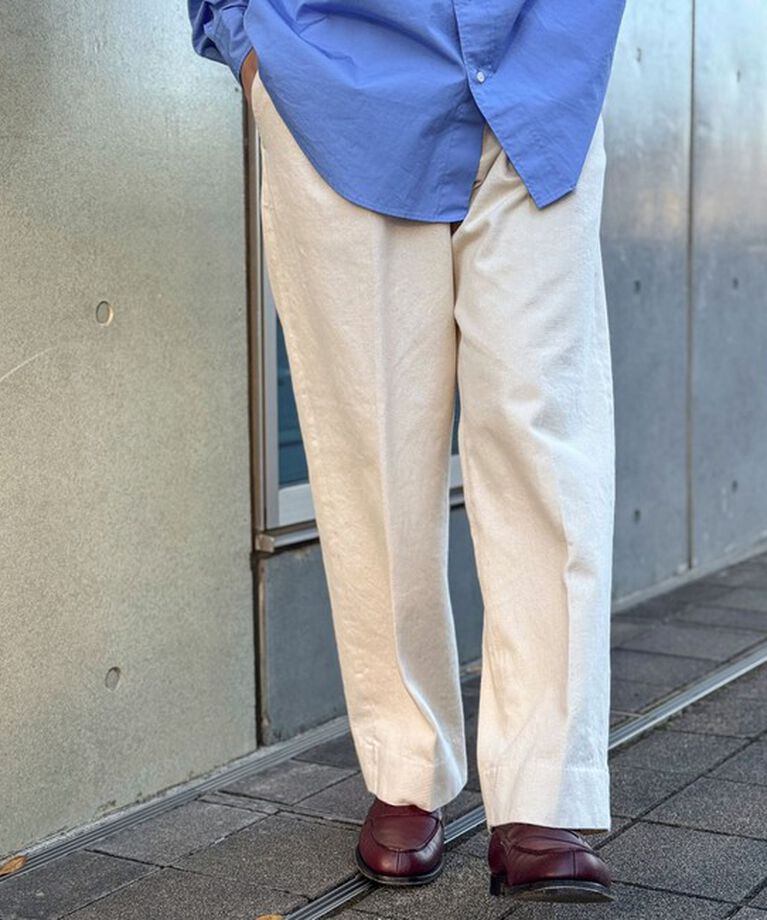 WORK ABOUT「NSOK デニム2タックワイドパンツ 25SS」|デニム|