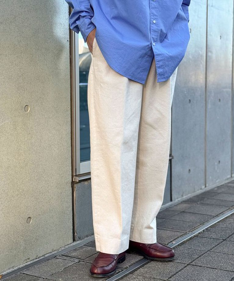 WORK ABOUT「NSOK デニム2タックワイドパンツ 25SS」|デニム|