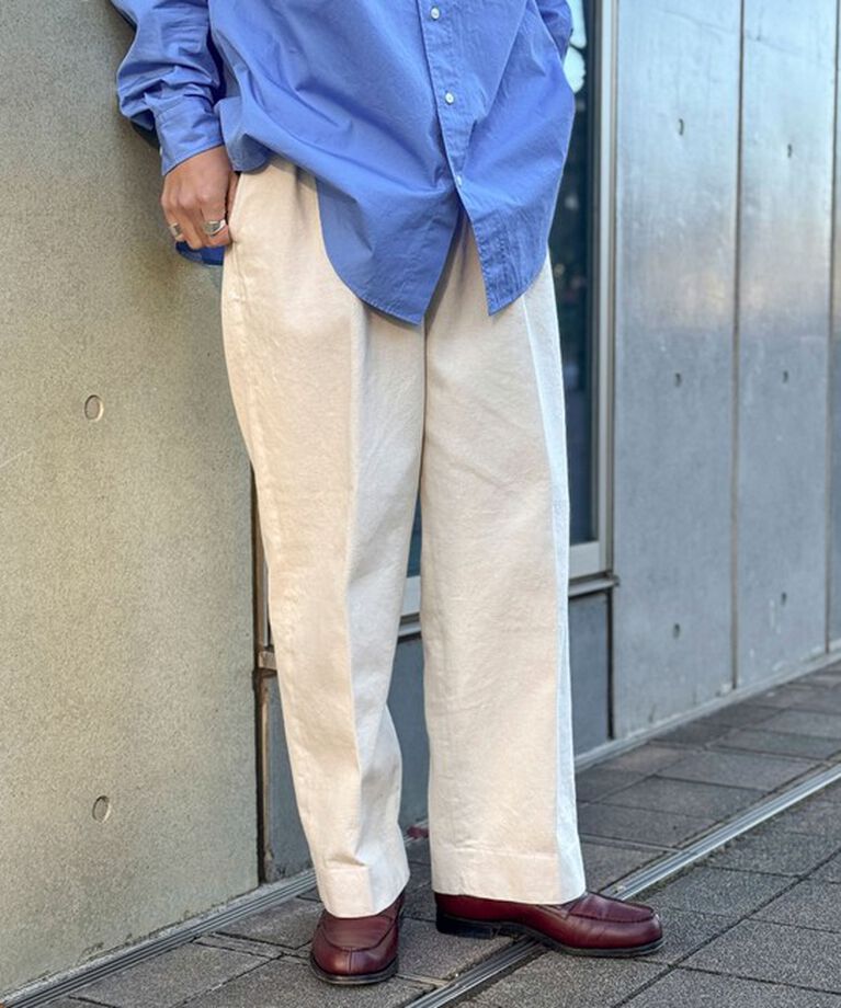 WORK ABOUT「NSOK デニム2タックワイドパンツ 25SS」|デニム|