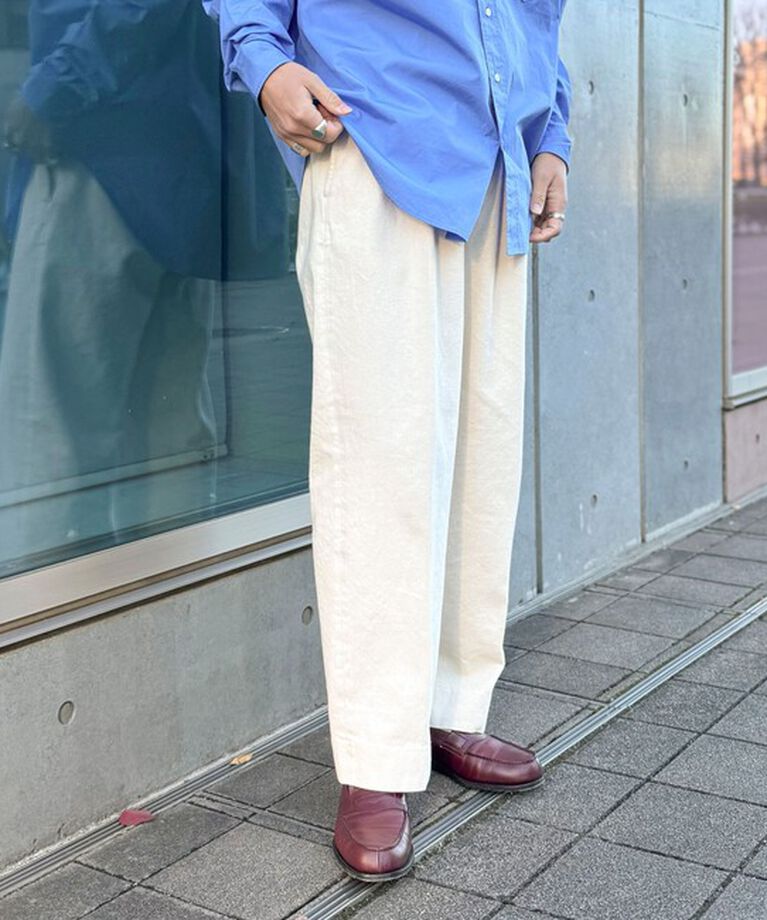 WORK ABOUT「NSOK デニム2タックワイドパンツ 25SS」|デニム|