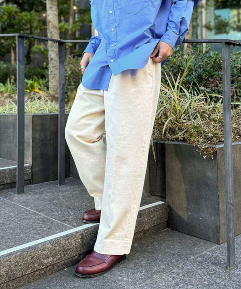 WORK ABOUT「NSOK デニム2タックワイドパンツ 25SS」|デニム|