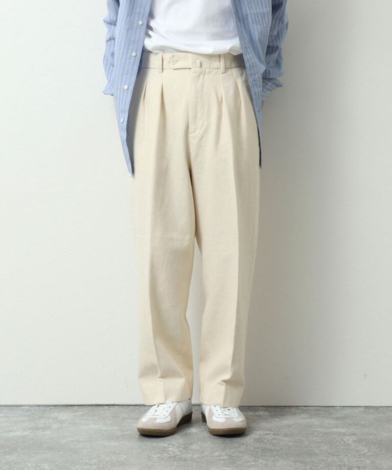 WORK ABOUT「NSOK デニム2タックワイドパンツ 25SS」|デニム|