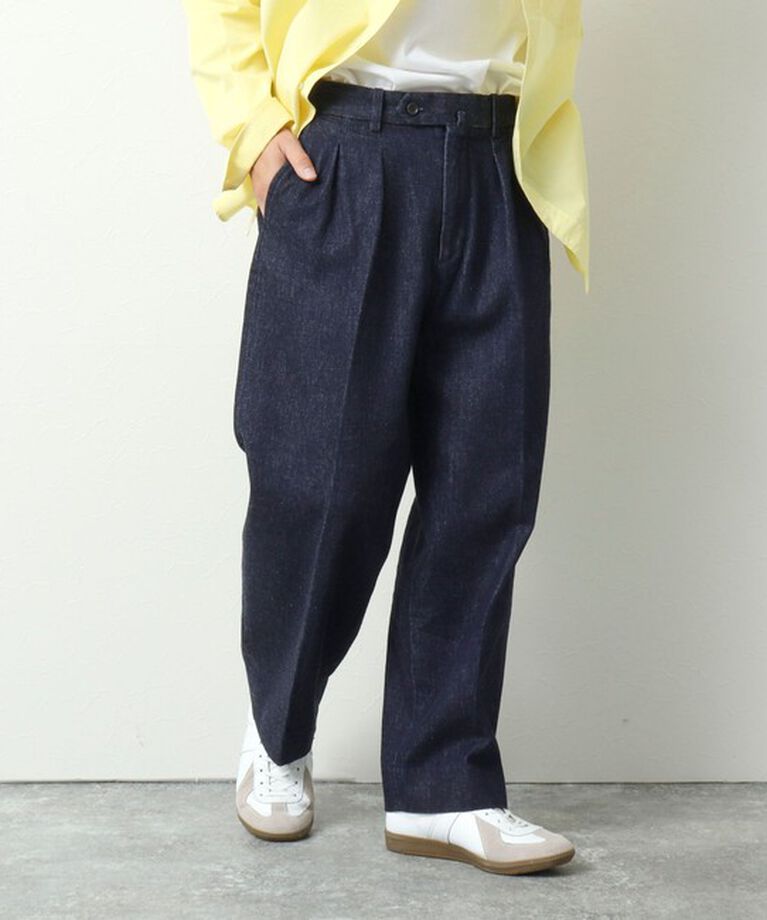 WORK ABOUT「NSOK デニム2タックワイドパンツ 25SS」|デニム|