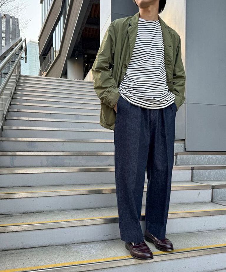 WORK ABOUT「NSOK デニム2タックワイドパンツ 25SS」|デニム|