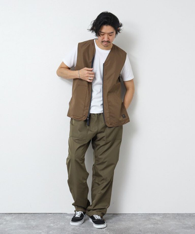 NOLLEY'S goodman「【TAION/タイオン】ノンダウン ミリタリー リバーシブル Vネックベスト 25SS」|ベスト・ジレ|